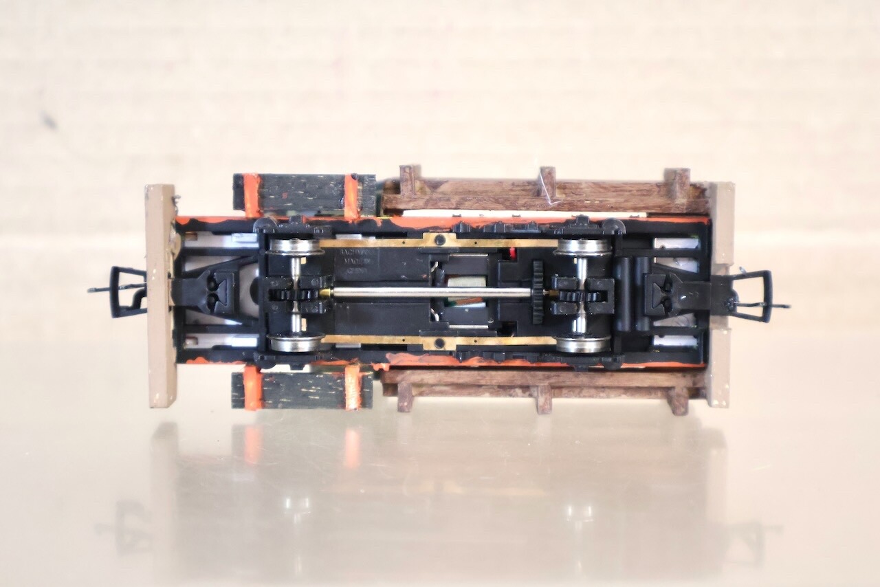 KIT SCRATCH BUILT O-16.5 BACHMANN RAILCAR LOCOMOTIVE with STAKE BED TRAY ol