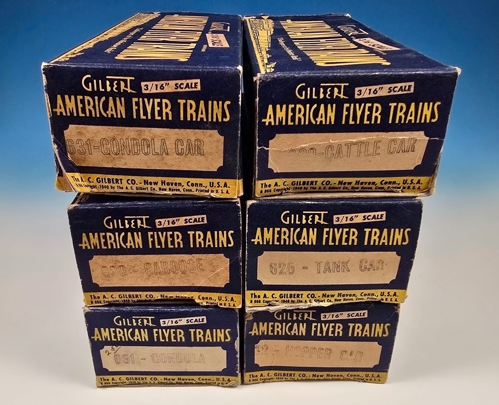 American Flyer 1948 312 PRR Pacific Locomotive & Tender Set 6 Freight Cars Box