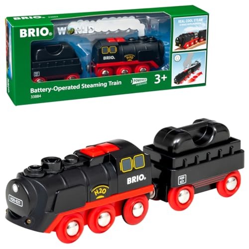 BRIO Battery-Powered Steam Train 33884 for ages 3 and up. [Toy Wooden Toy