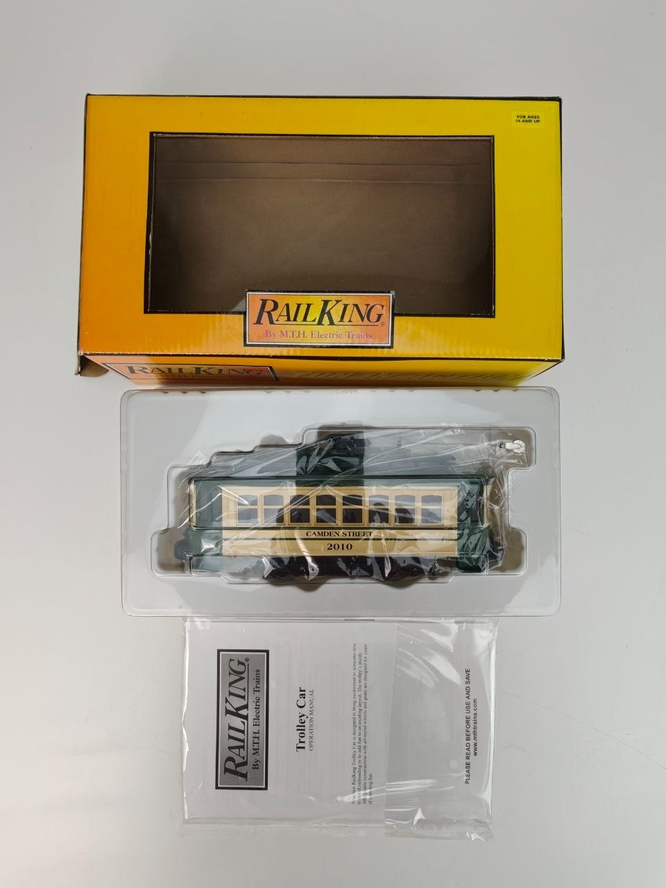Rare MTH RailKing TCA 2010 Bump-n-Go Trolley Camden Street 2010 O Gauge Tested