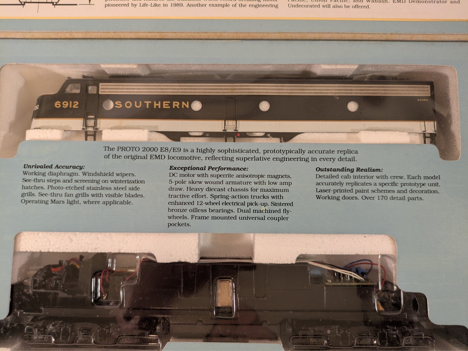 HO EMD E8/E9 SOU Southern #6912 DC NIB NOS # 21012