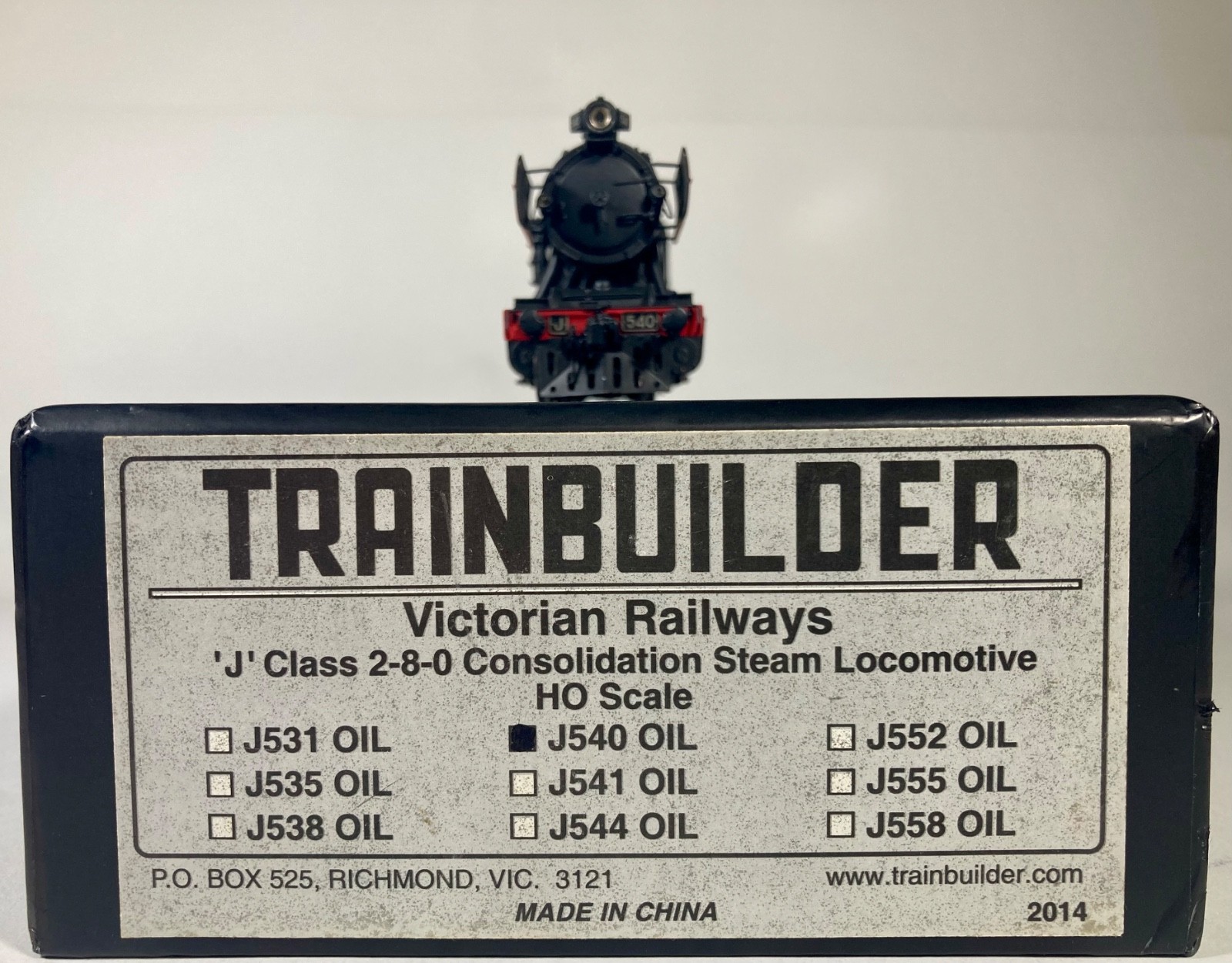 Trainbuilder – Victorian Railways – J Class # J540 Black & Red Steam Locomotive