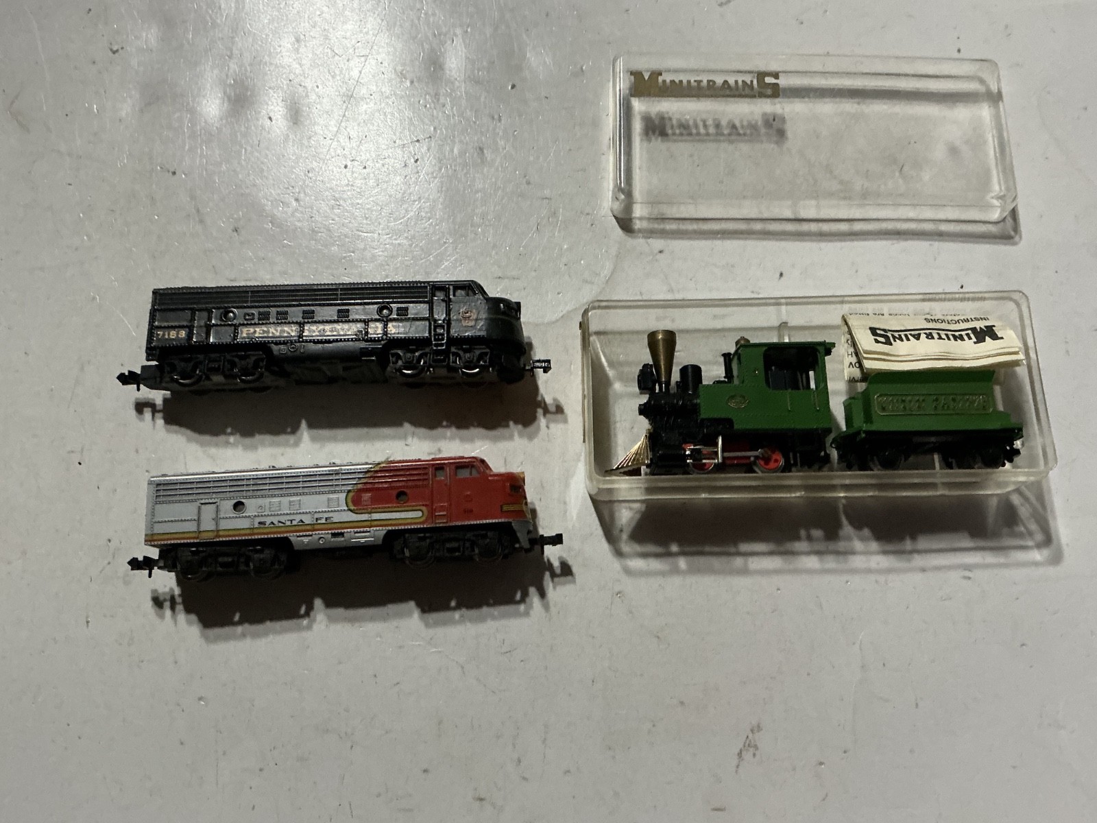 Bachmann/Trix N Gauge : Various Manuf. Freight cars, Engines and Track. Used