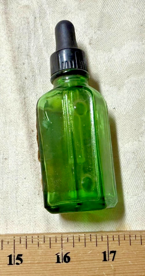 Vintage Marx Locomotive Smoke Bottle Green Glass for Smoking 666 or 333!