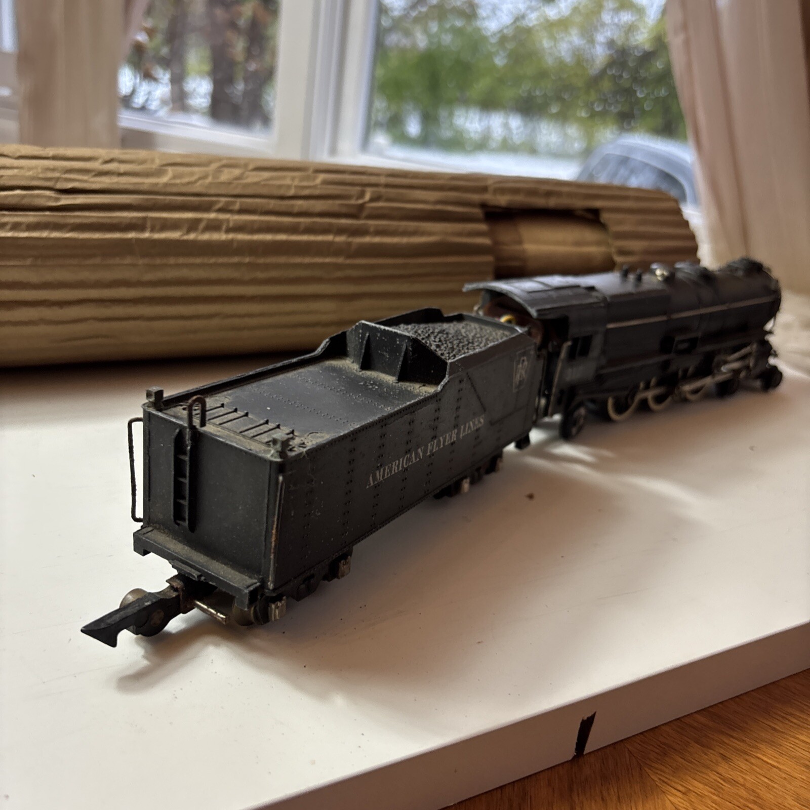 VINTAGE 1947 AMERICAN FLYER #312 – STEAM ENGINE & TENDER 4-6-2 Untested