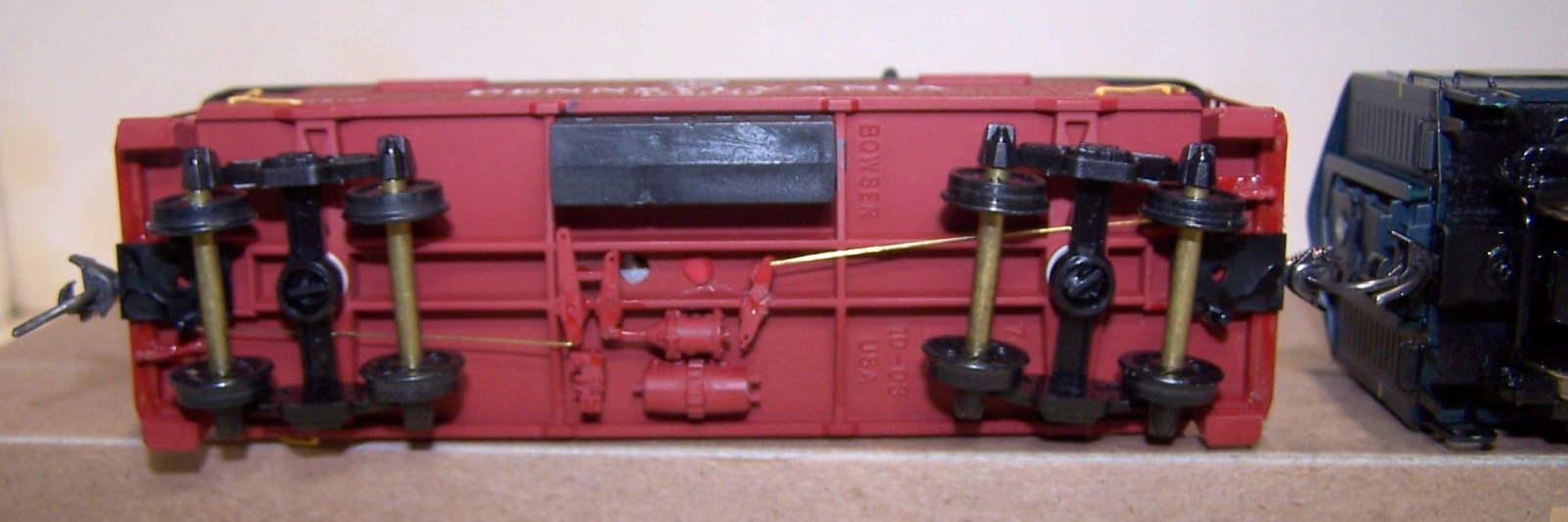 HO INTERMOUNTAIN F7a, F7b, BOWSER CABOOSE 478049, PENNSYLVANIA PRR 9779 DC