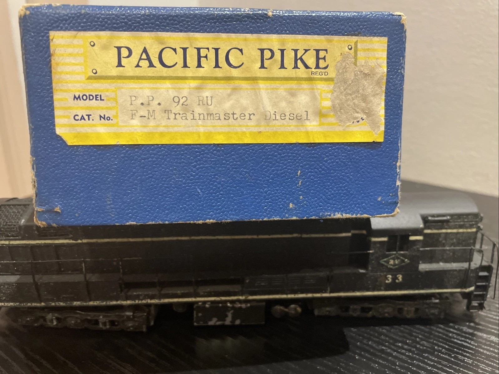 BRASS PACIFIC PIKE POWERED FM TRAINMASTER ENGINE LOCOMOTIVE HO SCALE EXCELLENT