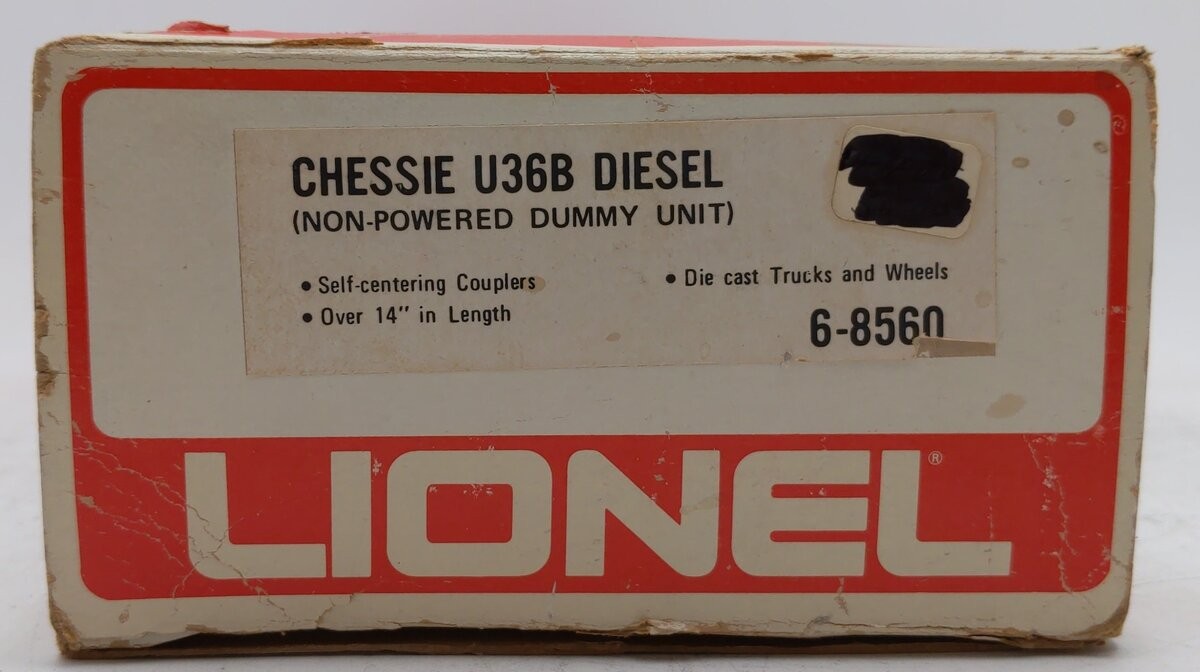Lionel 6-8560 O Chesapeake and Ohio U36B Non-Powered Diesel Locomotive #8560/Box