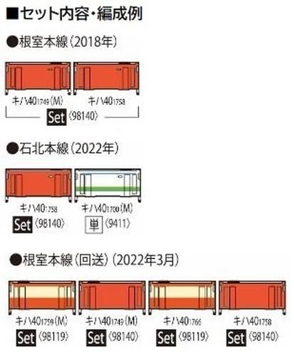 TOMIX JR Kiha40 1700 Metropolitan Area Color Typhon Removal Car Set 98140 Train
