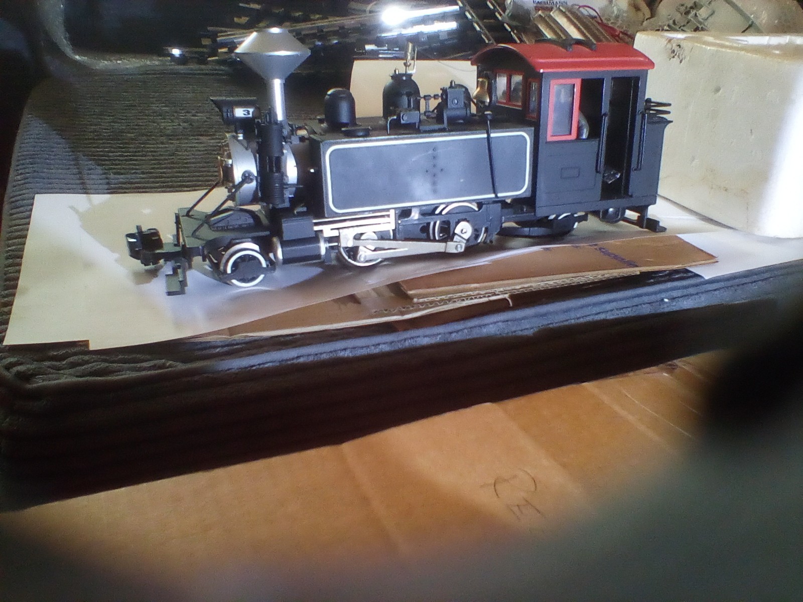 older Bachmann G scale LS 2-4-2 steam loco w/smoke – item #91197.