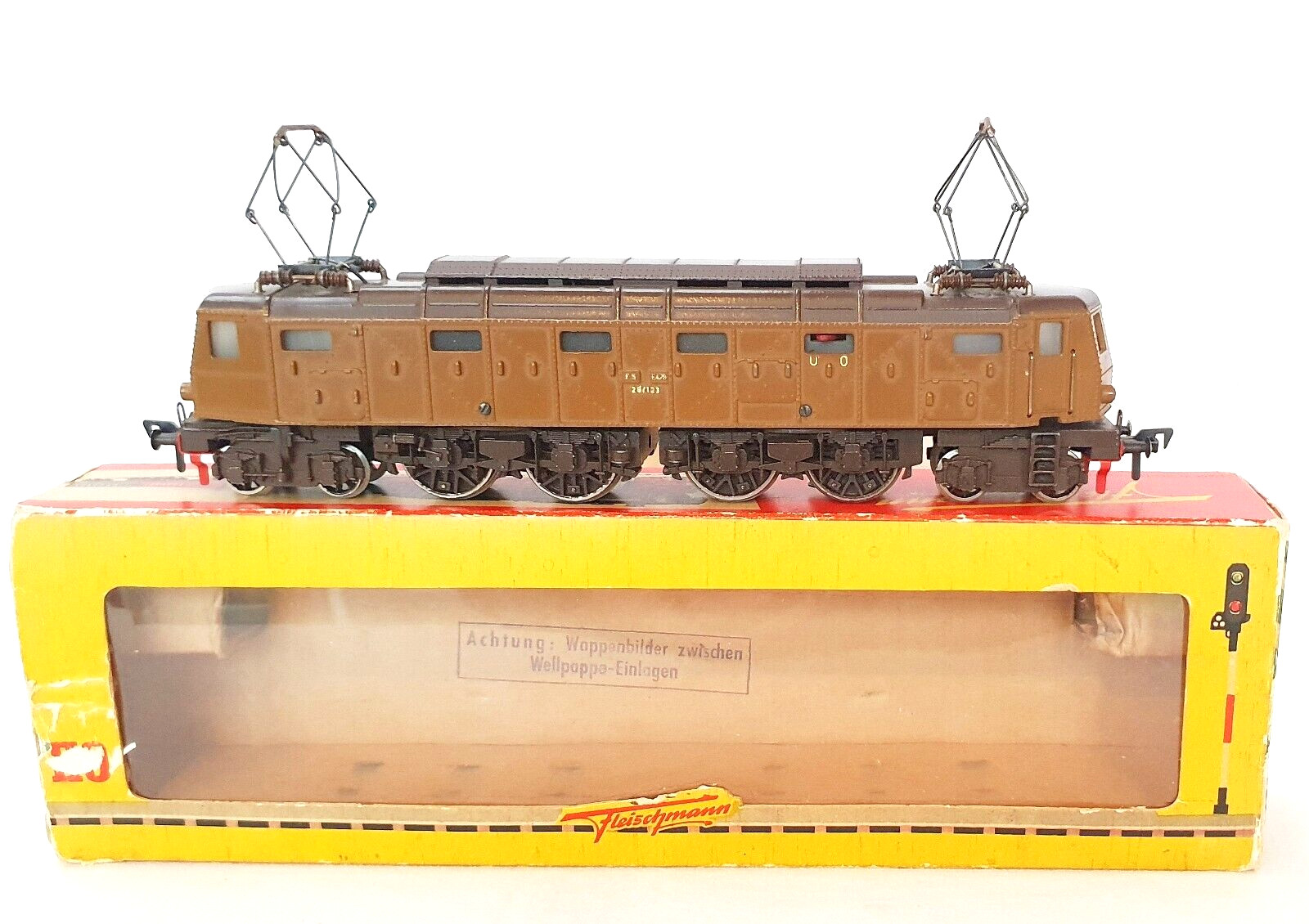 Fleischmann DC HO 1:87 Italy FS E-428 ELECTRIC LOCOMOTIVE Diecast Metal Boxed`58