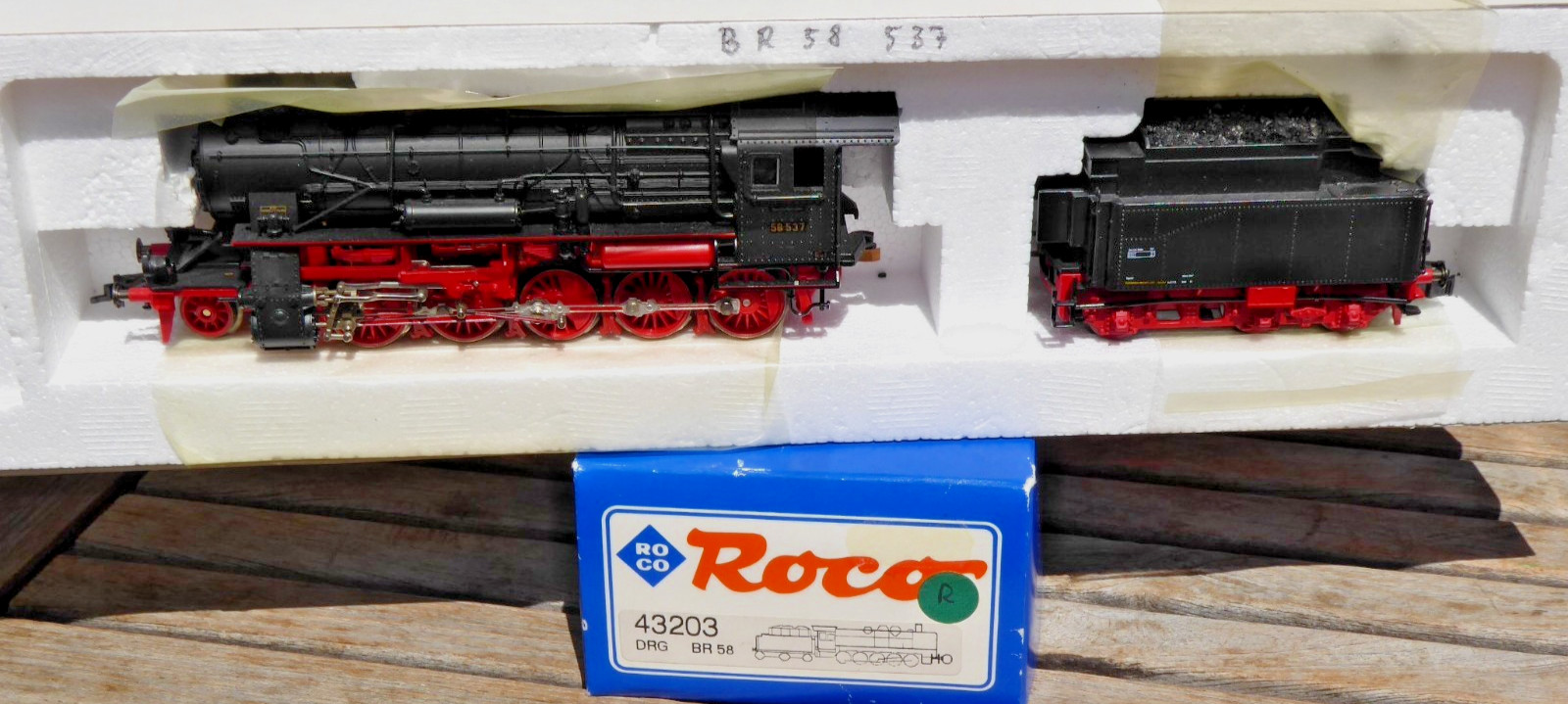 Roco 43203 H0 Steam Locomotive BR 58 537 Ex G12 DRG Epoch II