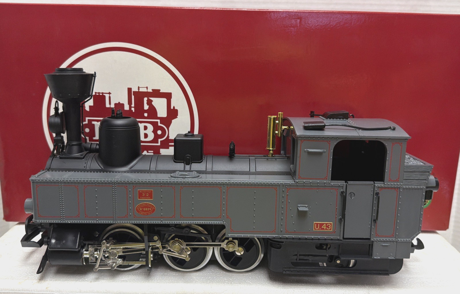 LGB LEHMANN G-GAUGE 2070D TANK STEAM LOCOMOTIVE U43 GRAY IN OB