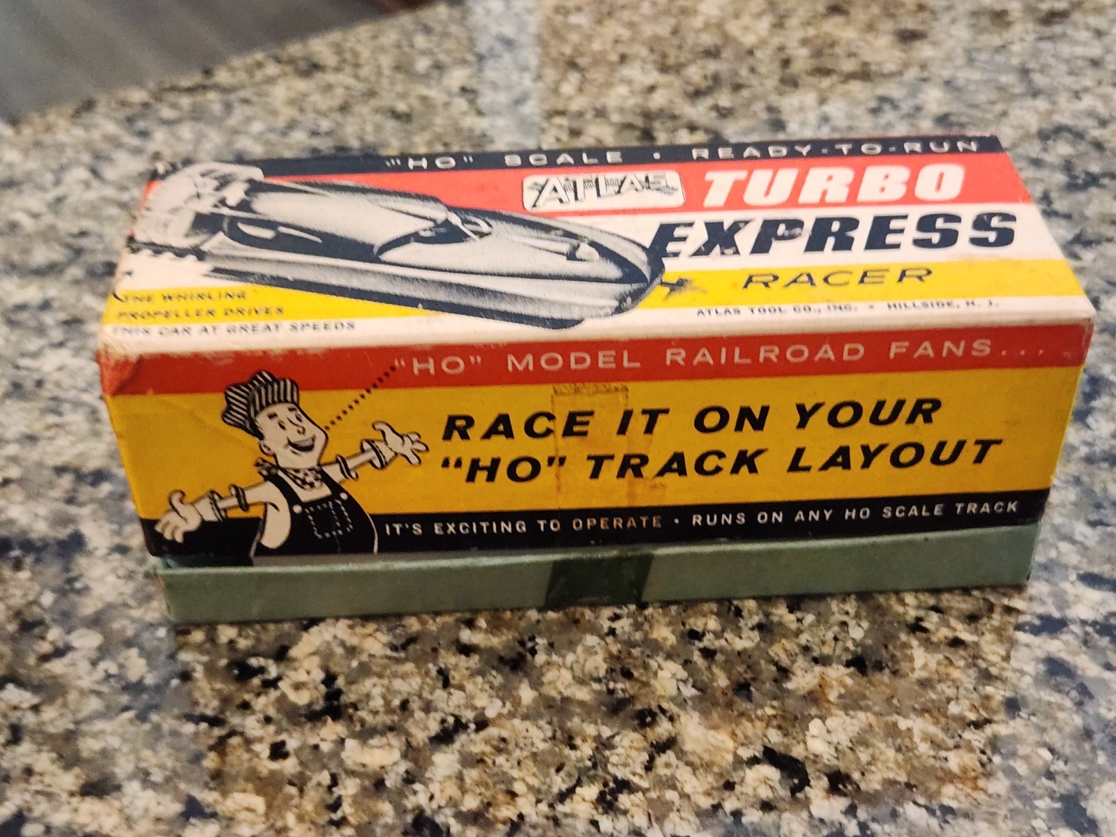 Vintage Rare HO 1957 Atlas Athearn Turbo Express Rails Racer w/ original Box