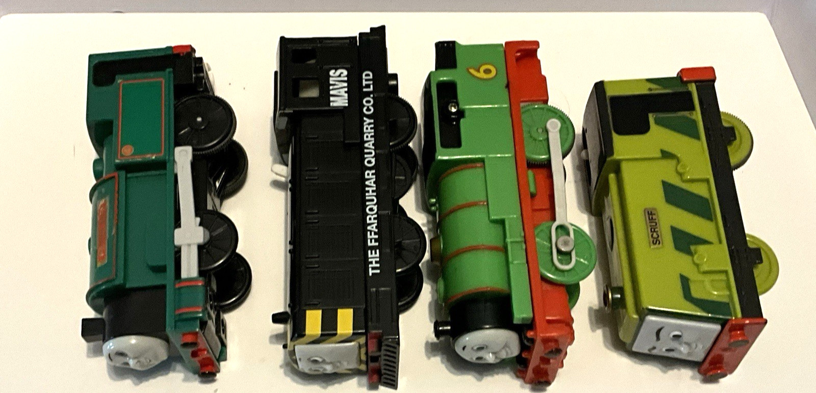 Thomas & Friends Mattel Percy Mavis Scruff Peter Sam Diecast Train Engine Pcs 4