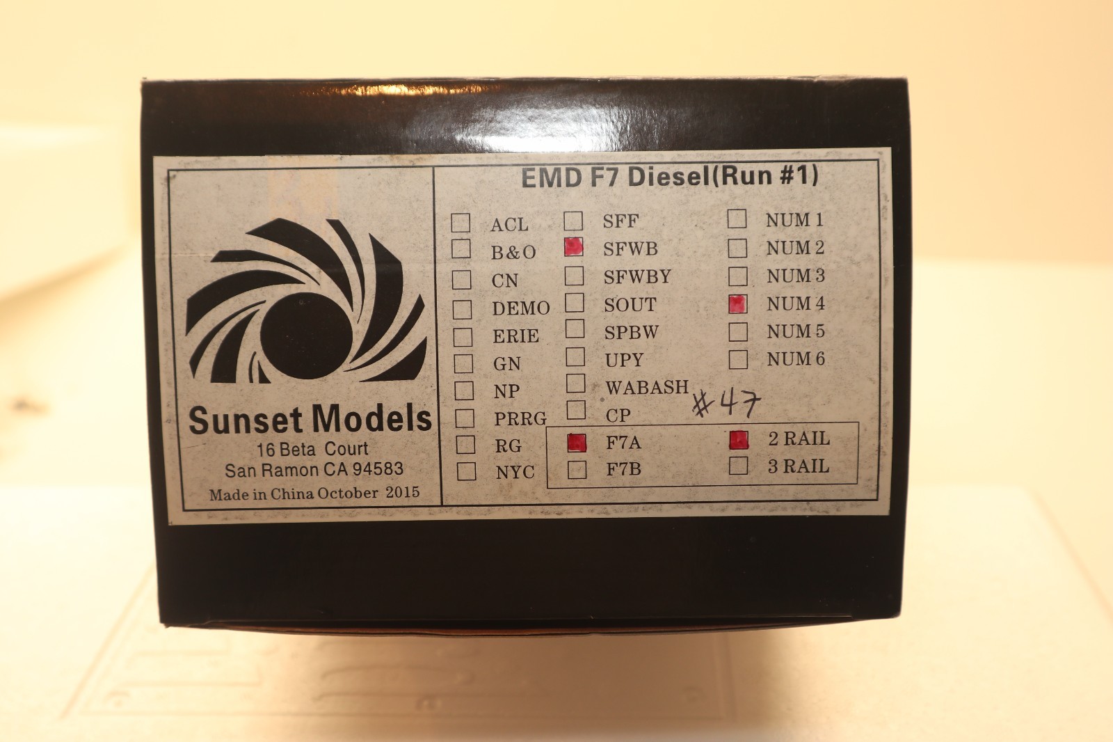 3rd Rail, 2-Rail O, #47, Santa Fe, F-7 POWERED A, QSI/DCC, Run #1, C-7 EX/OB