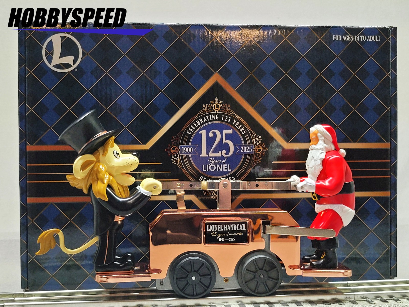 LIONEL 125TH ANNIVERSARY LENNY/SANTA HANDCAR -BRONZE O GAUGE train 2535160 NEW