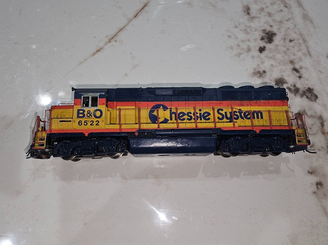 Atlas Roco HO CSX Chessie GP40 Loco 6522 Custom Super Detailed MU Plow Serviced