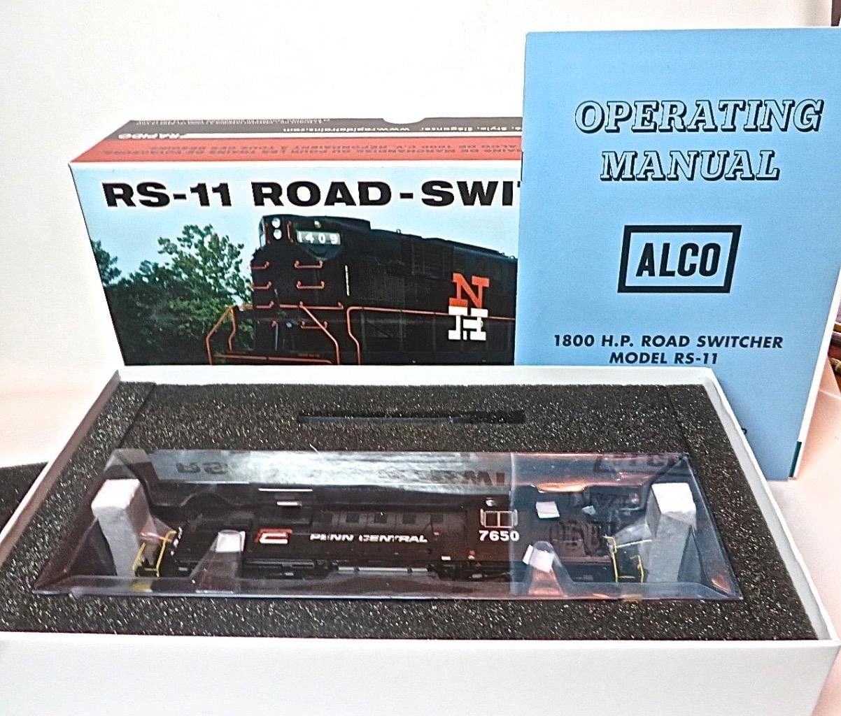 HO Rapido 31033 Penn Central ALCO RS-11 DC EX-PRR Cab 7650 Brand New