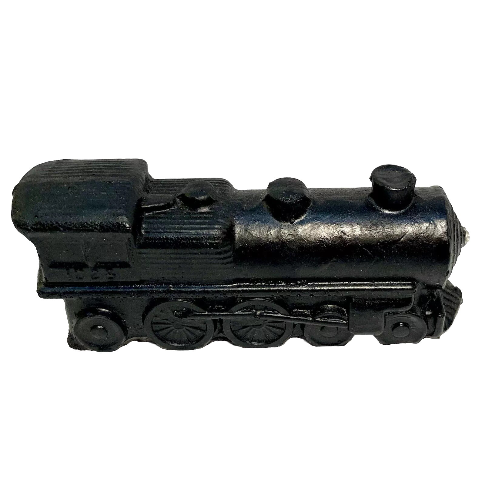 Carved Coal Car Train Steam Engine Locomotive 4.5” Felt Bottom Railroad Figurine