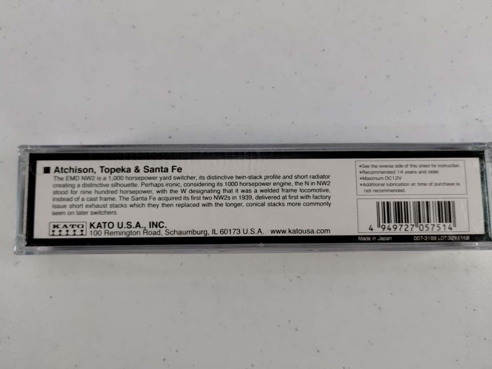 KATO 176-4375 N Scale DC EMD NW2 Switcher AT&SF #2403 New Old Stock
