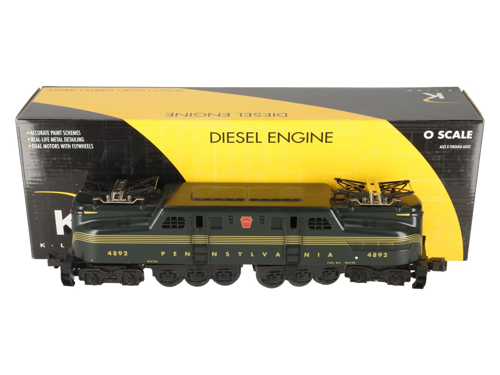 K-Line K2780-4892IC O Gauge Pennsylvania GG-1 Electric Locomotive #4892 EX/Box