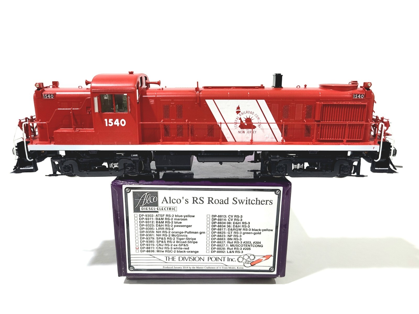 Division Point Ajin CNJ Alco RS-3 Central New Jersey #DP-8811 HO Brass Model