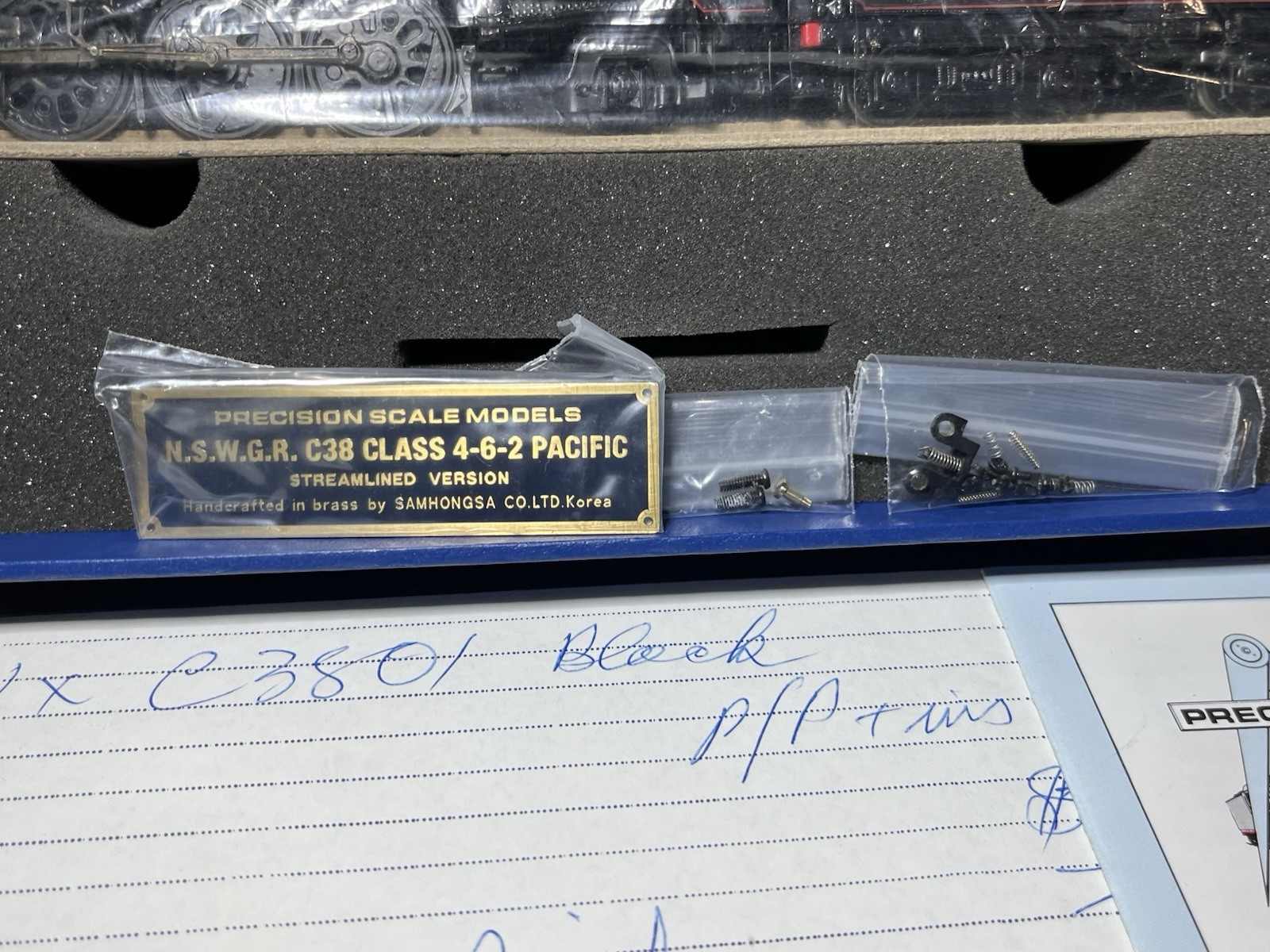 PRECISION SCALE PSM BRASS HO NSWGR 38 Class Loco 3801 Black Lt Ed as NEW NICE