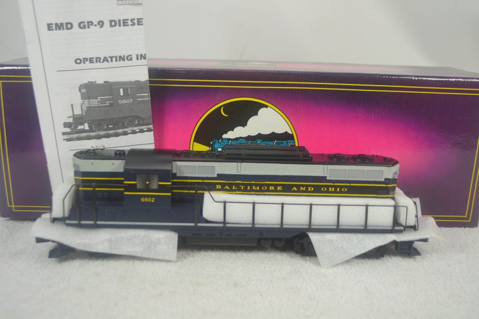 MTH PREMIER MT 6602 BALTIMORE AND OHIO GP-9 DIESEL, PROTO 1, LN-BOXED