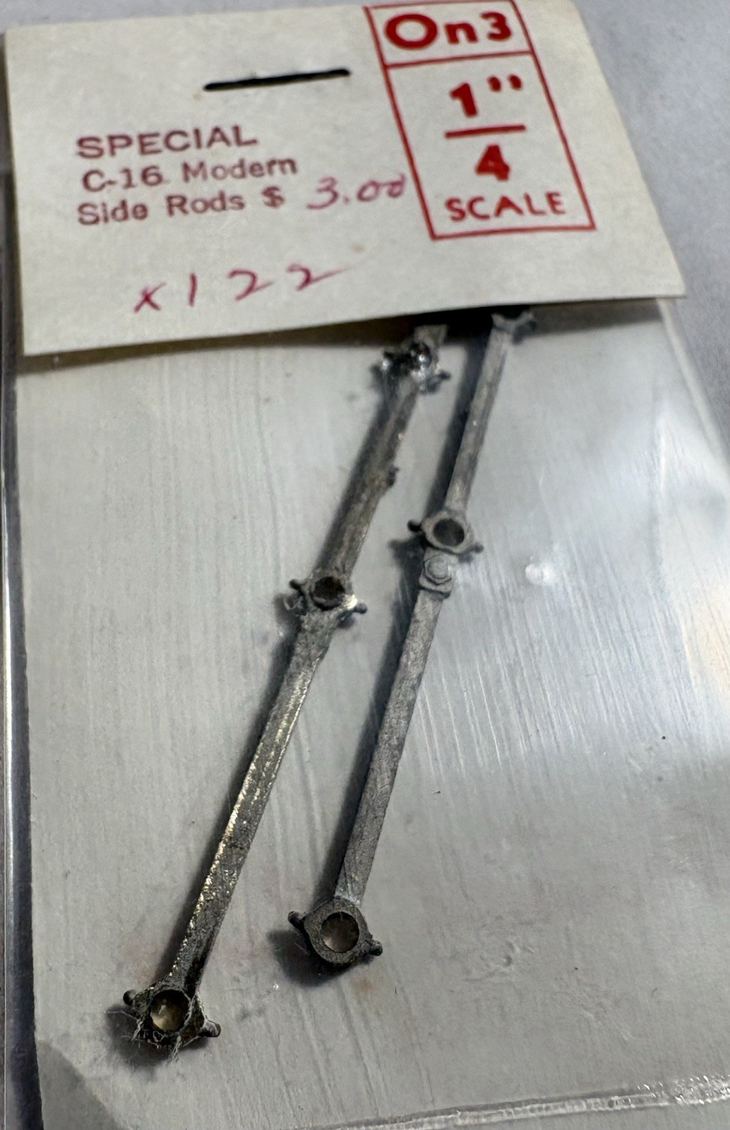 Grandt Line On3 Scale X122 Side Rods C-16 Modern Cast Metal Locomotive NOS