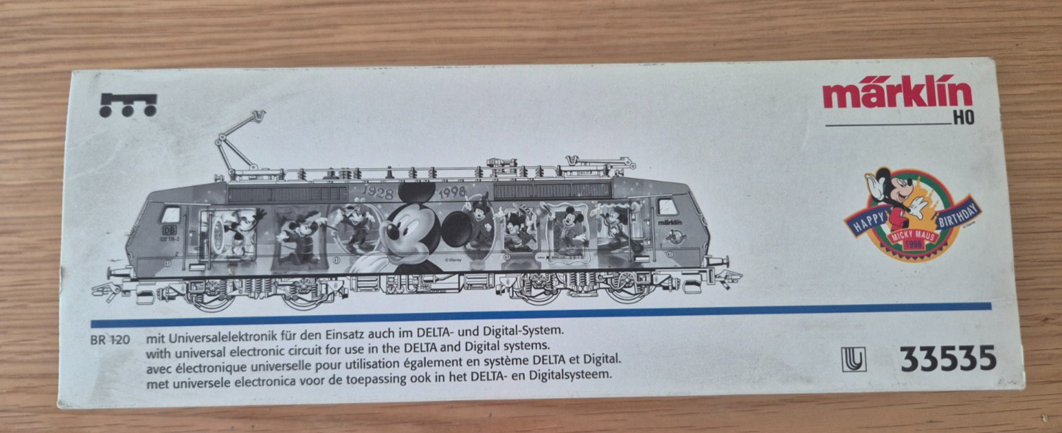 MäRKLIN 33535 BR 120 DB MICKEY MOUSE 70TH ELECTRIC LOCOMOTIVE HO BRAND NEW