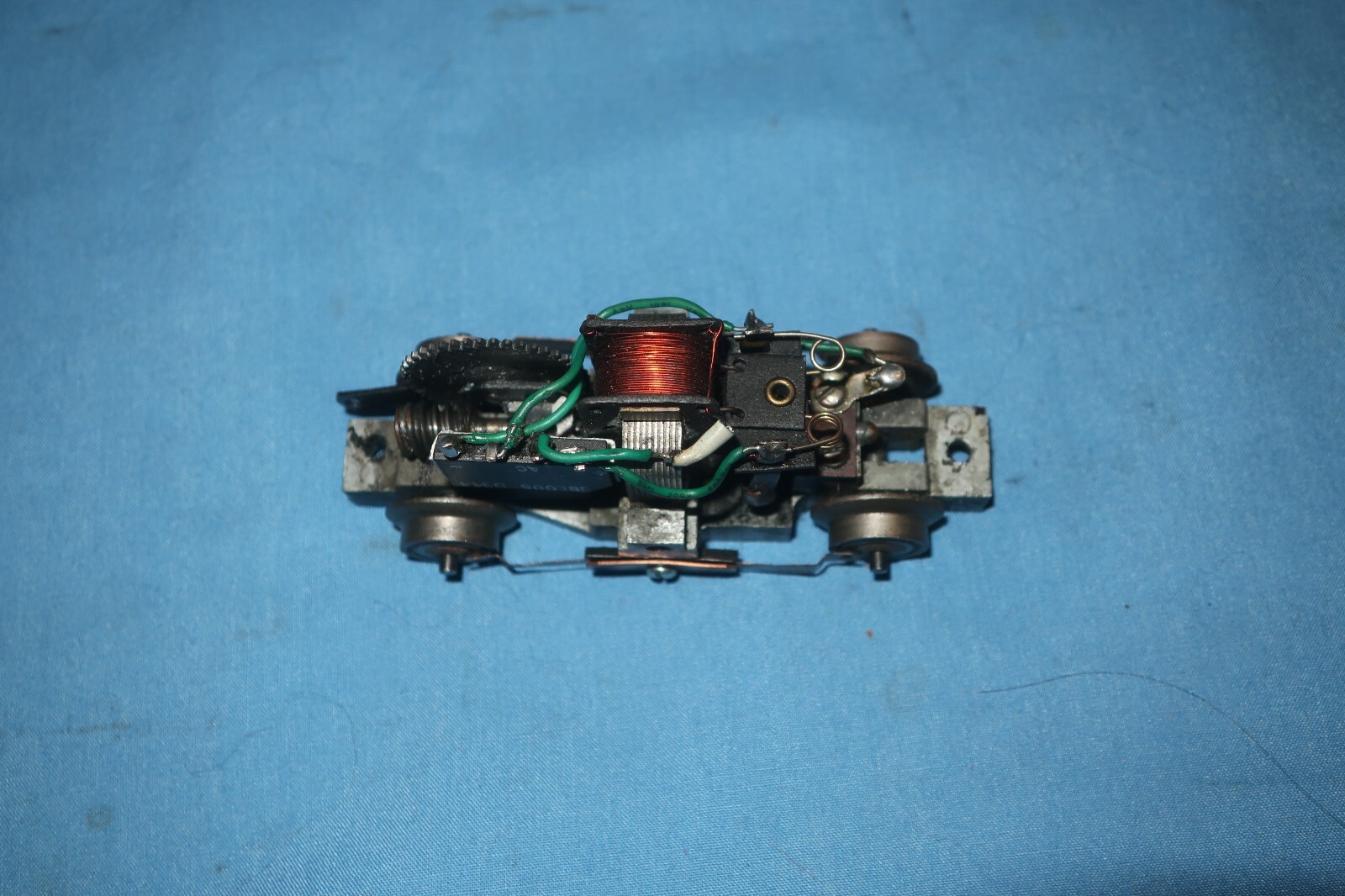 American Flyer #740 Handcar Motor/Chassis w/Slot for Tow Bar. Converted to DC