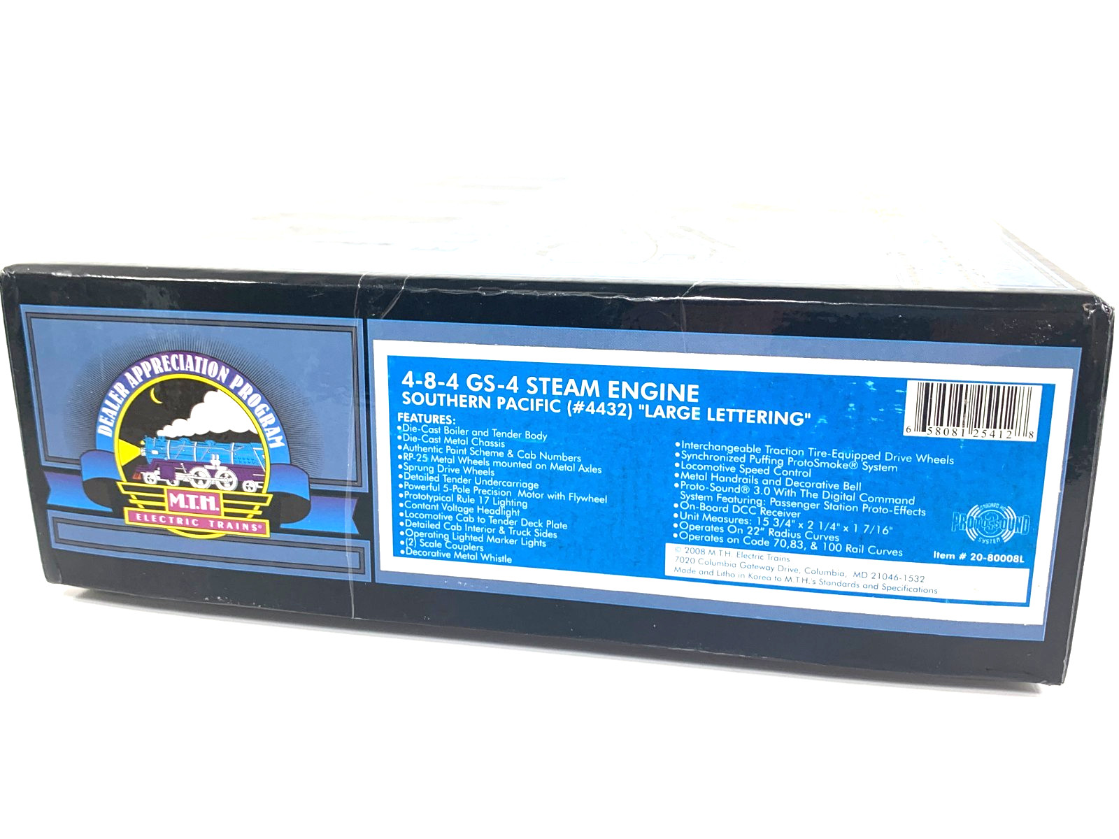 HO MTH 20-80008L Southern Pacific GS-4 #4432 -Proto 3.0 (Large Lettering)