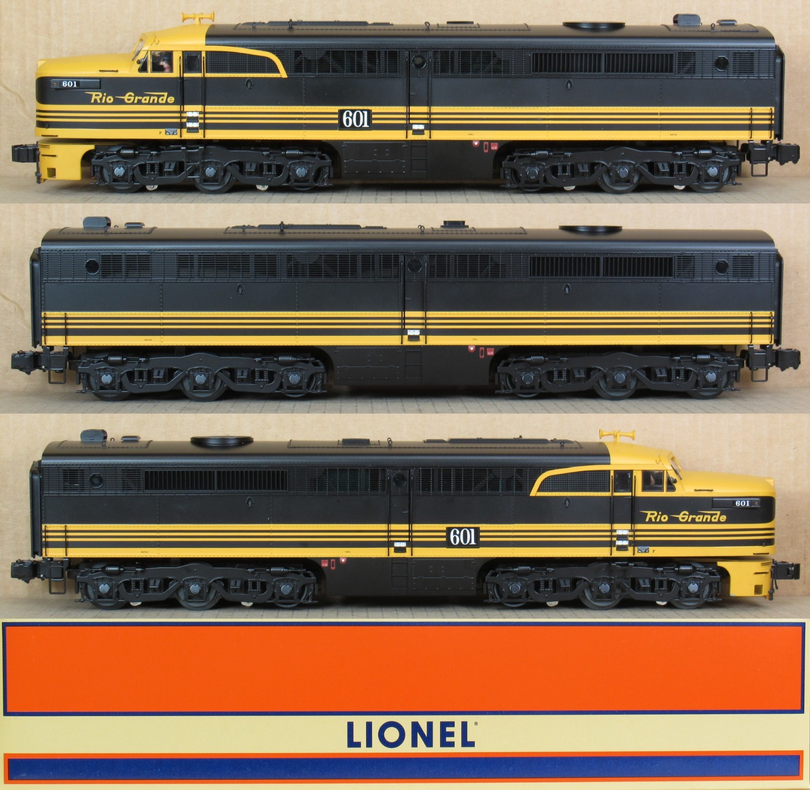 Lionel 24500/24503 Rio Grande PA-1 A-B-A Diesel Engine Set w/TMCC/RS O-Gauge LN