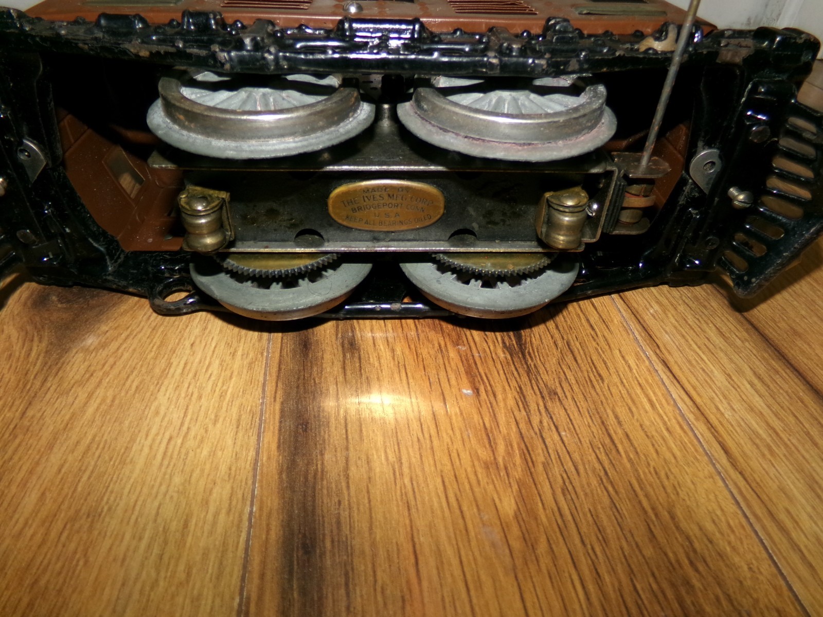 ***UNTESTED** Antique Ives #3235 Railway Line Electric Brown Loco Standard Train