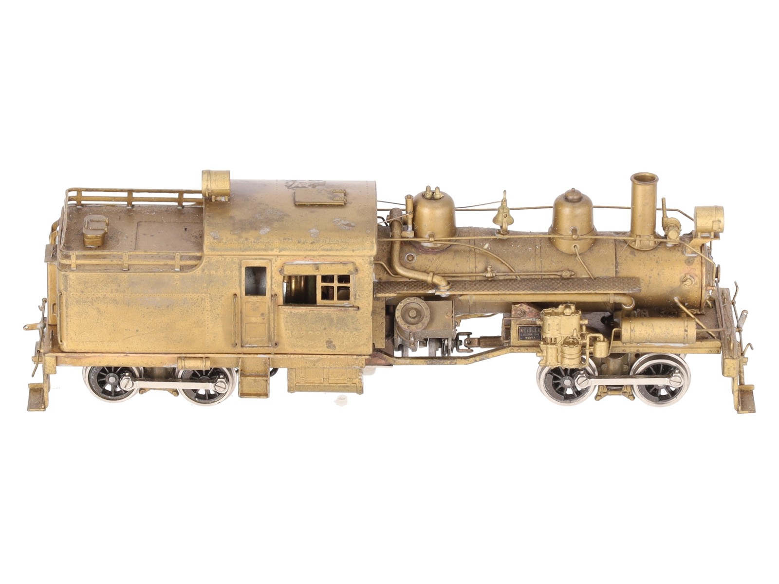 Pacific Fast Mail BRASS HO Unpainted Steam Logging Heisler 2-TRUCK Locomotive EX