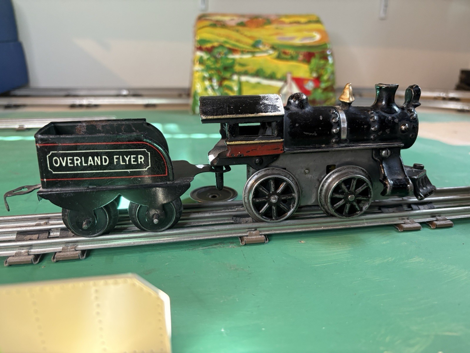 Hafner Overland Flyer Prewar O Gauge Cast Iron Windup Locomotive