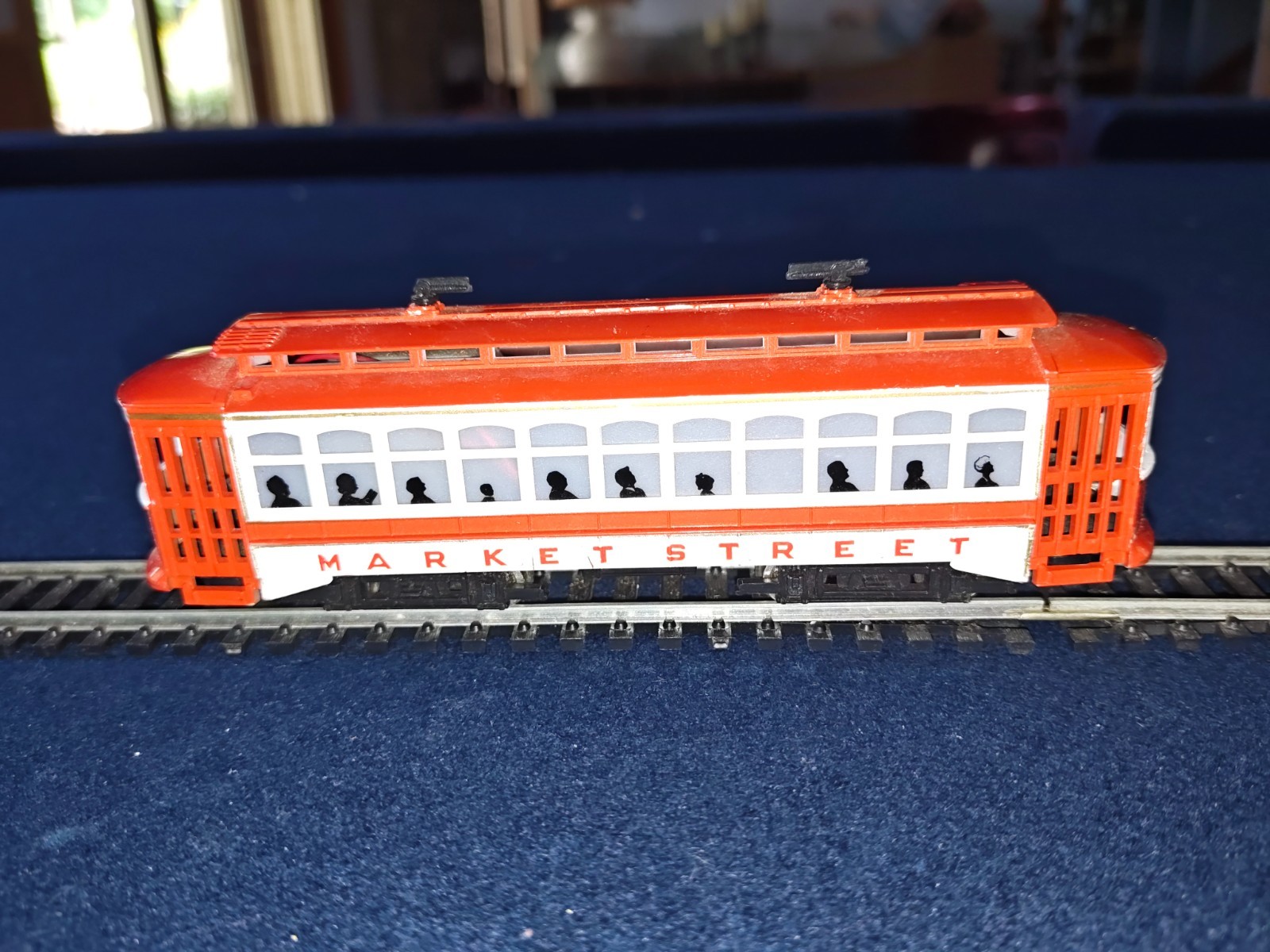 Bachman Ho Scale Brill Trolley “Market Street” Orange & White