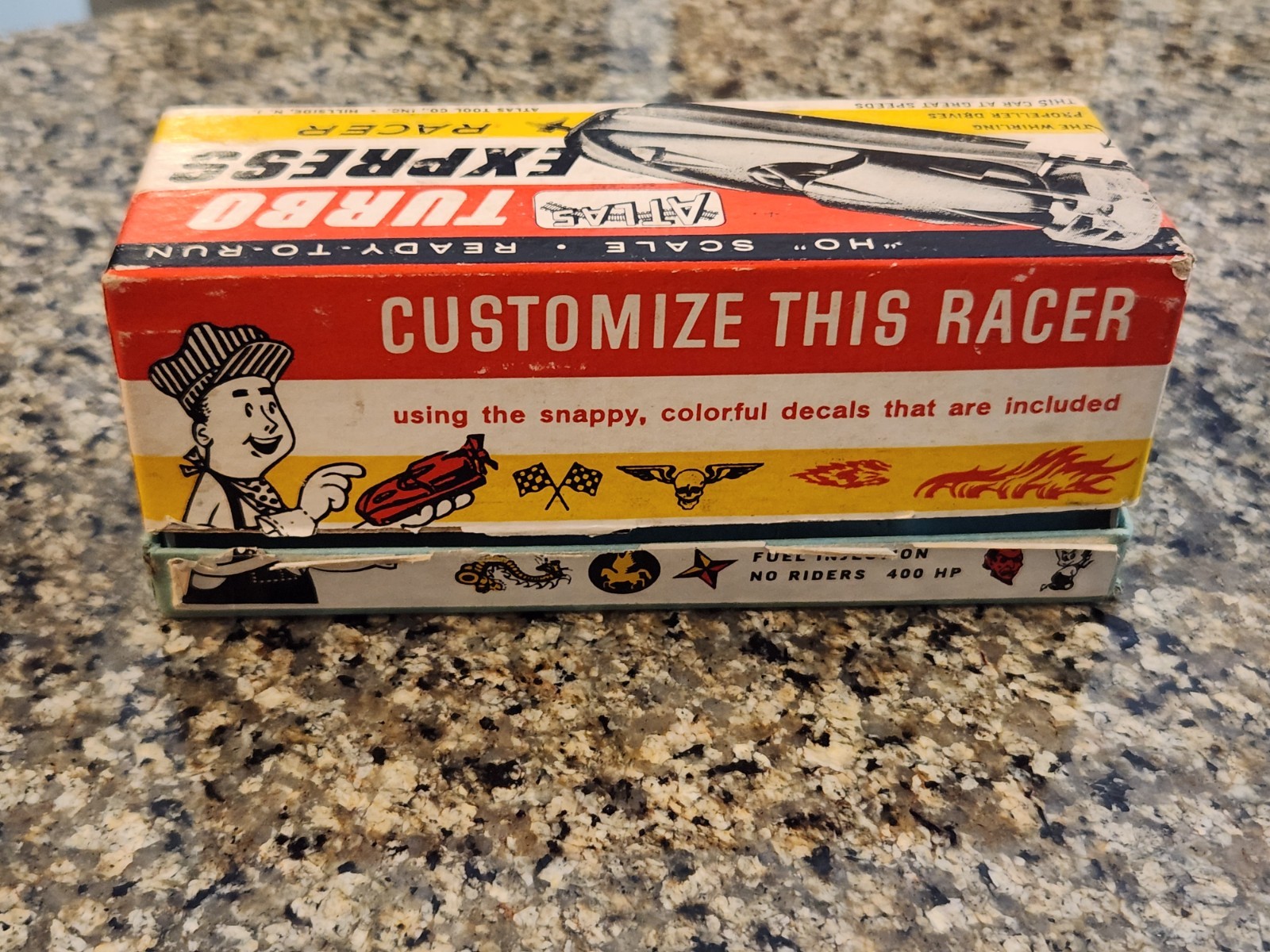 Vintage Rare HO 1957 Atlas Athearn Turbo Express Rails Racer w/ original Box