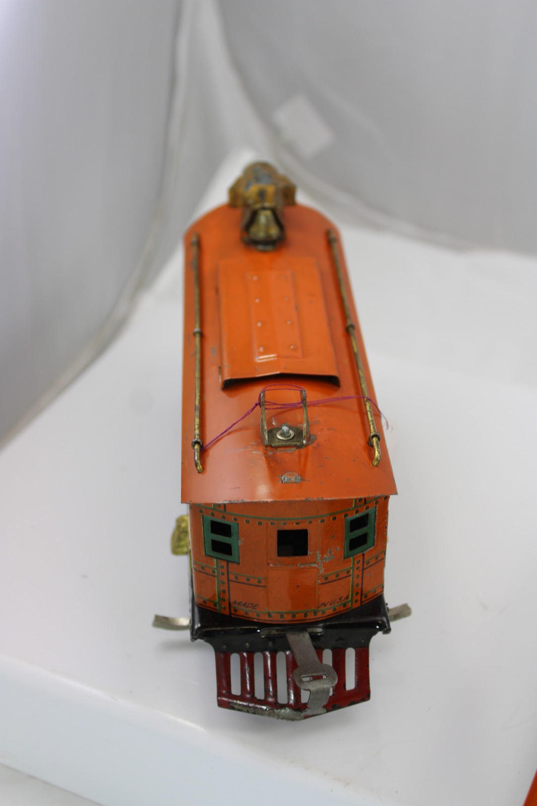 O Gauge – Pre-War American Flyer – Paul Revere Boxcab Set – Orange