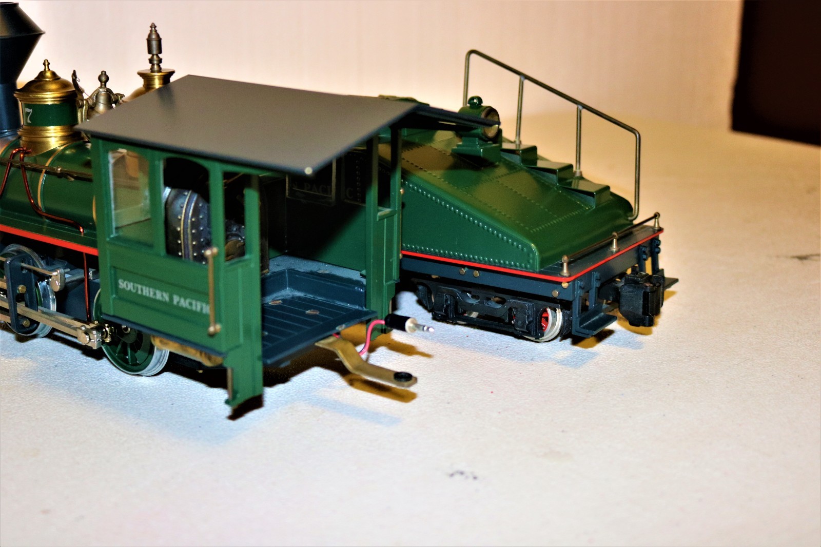 @@@ MINTISH RARE G scale Brass DELTON Southern Pacific GREEN SP 0-4-0 #7 Ser#114