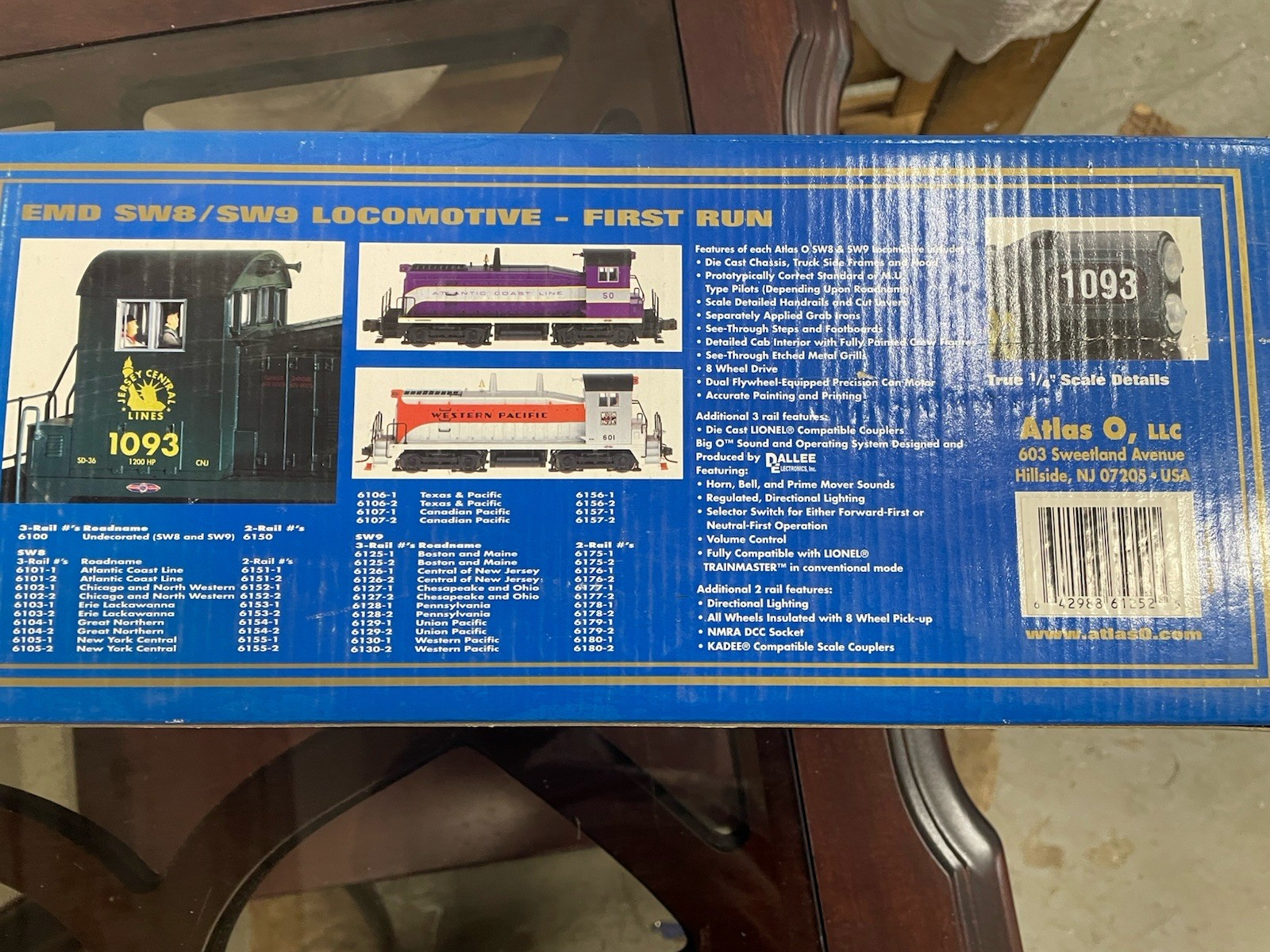 Atlas 6125-1 Boston & Maine SW-9 Diesel Switcher AS-IS