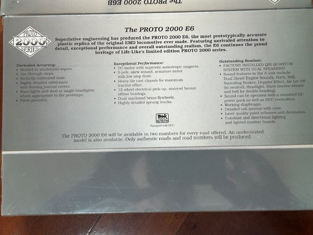 SANTA FE ” WARBONNET ” EMD E6 A unit #15 DCC SOUND / B DUMMY HO Scale NEW SEALED