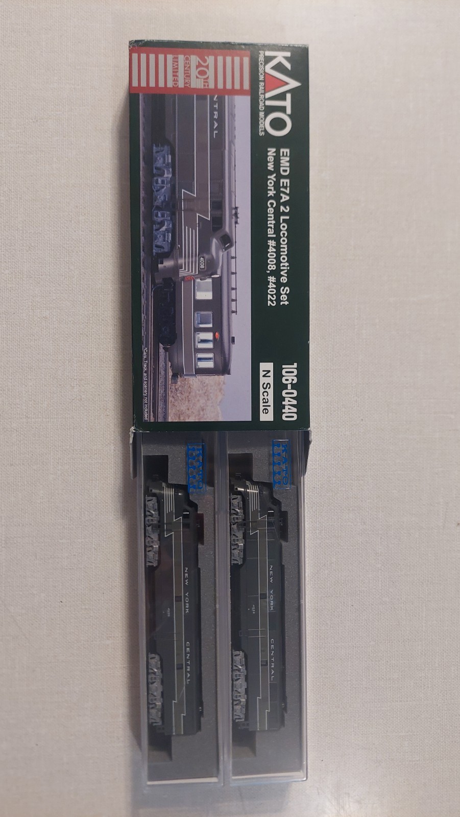 KATO EMD E7A New York Central 106-0440 N Scale A-A Set #4008, #4022