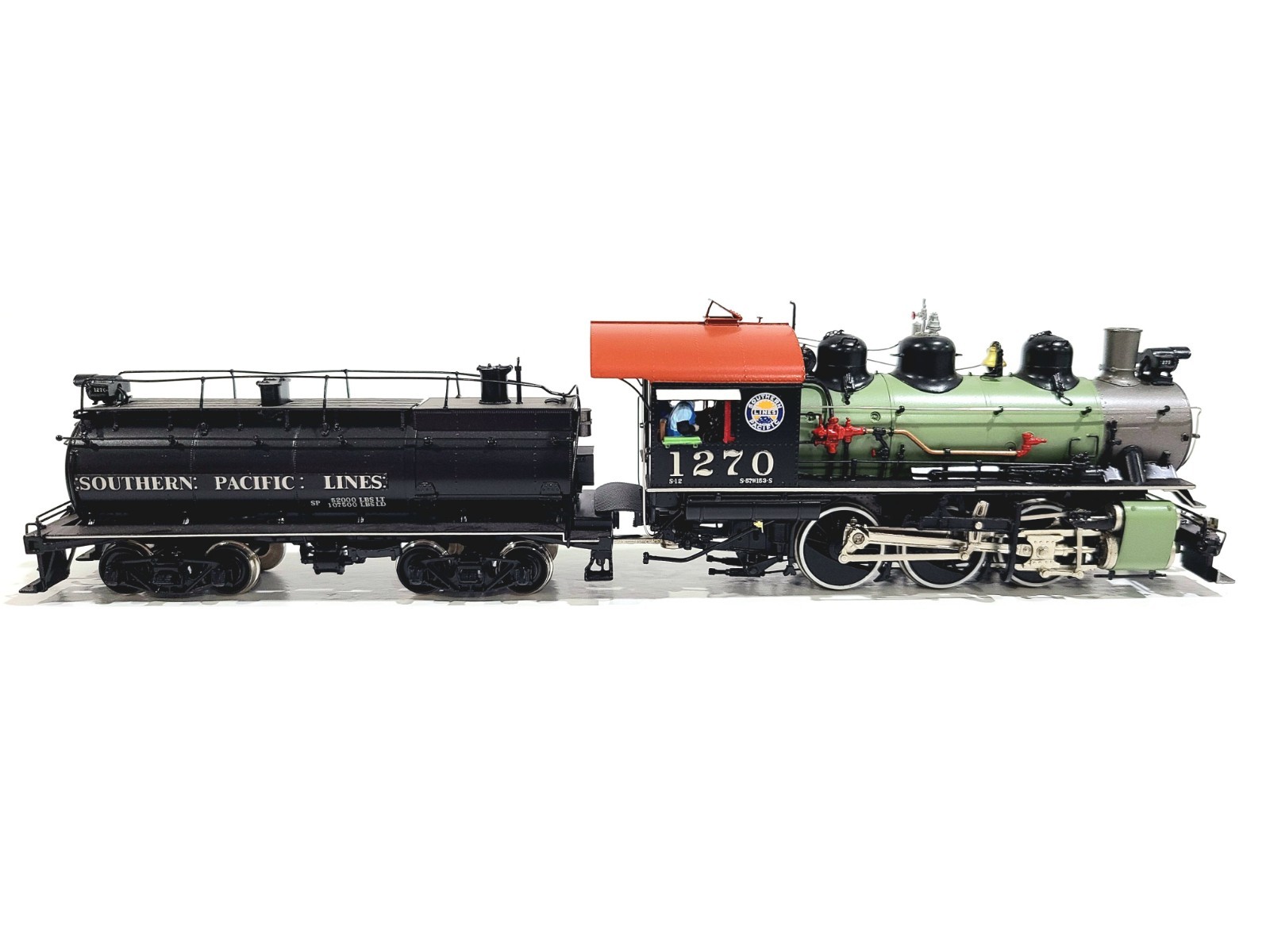 Challenger CIL Boo-Rim SP S-12 0-6-0 Southern Pacific #1270 HO Brass #2369.1