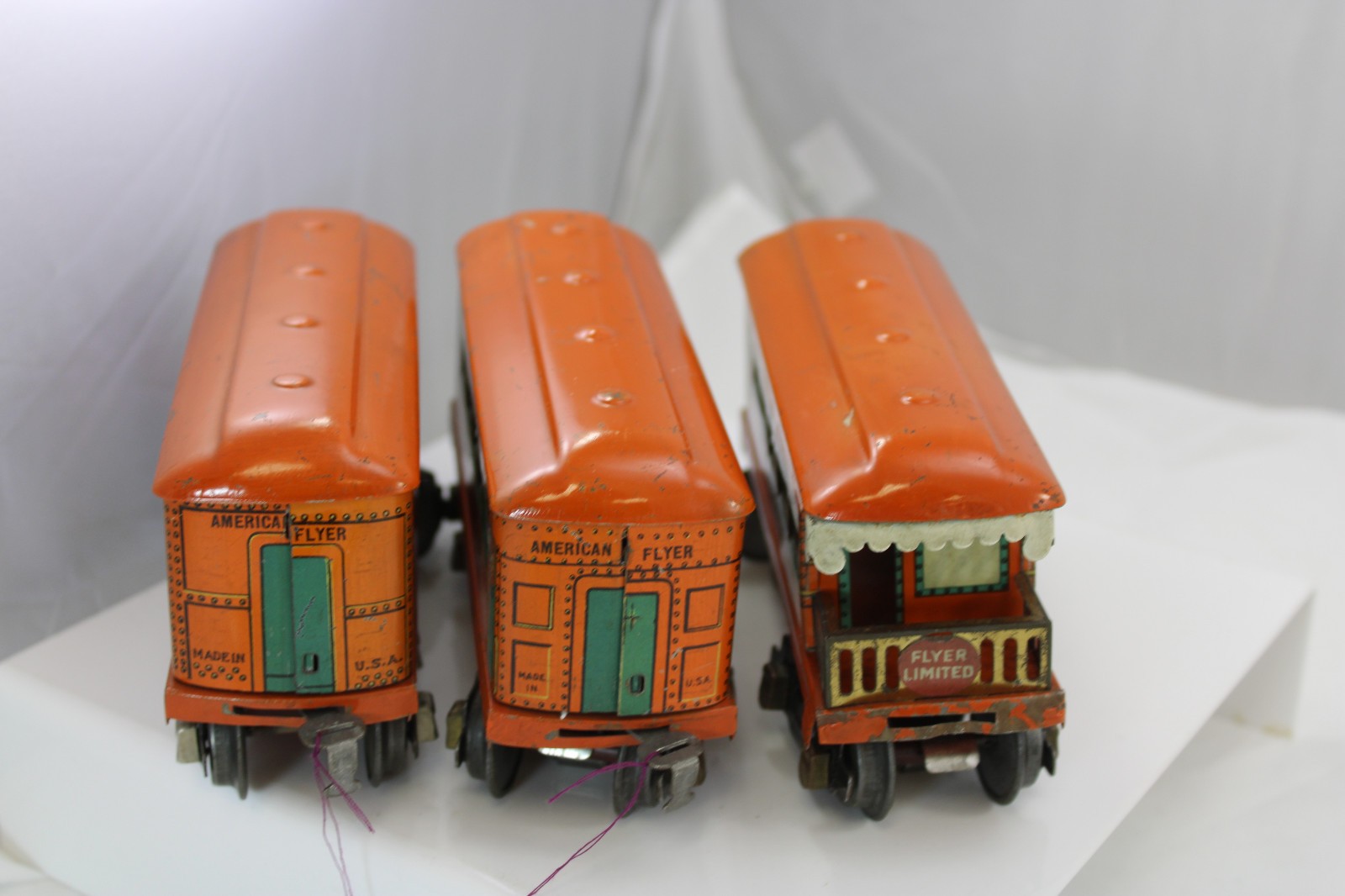 O Gauge – Pre-War American Flyer – Paul Revere Boxcab Set – Orange