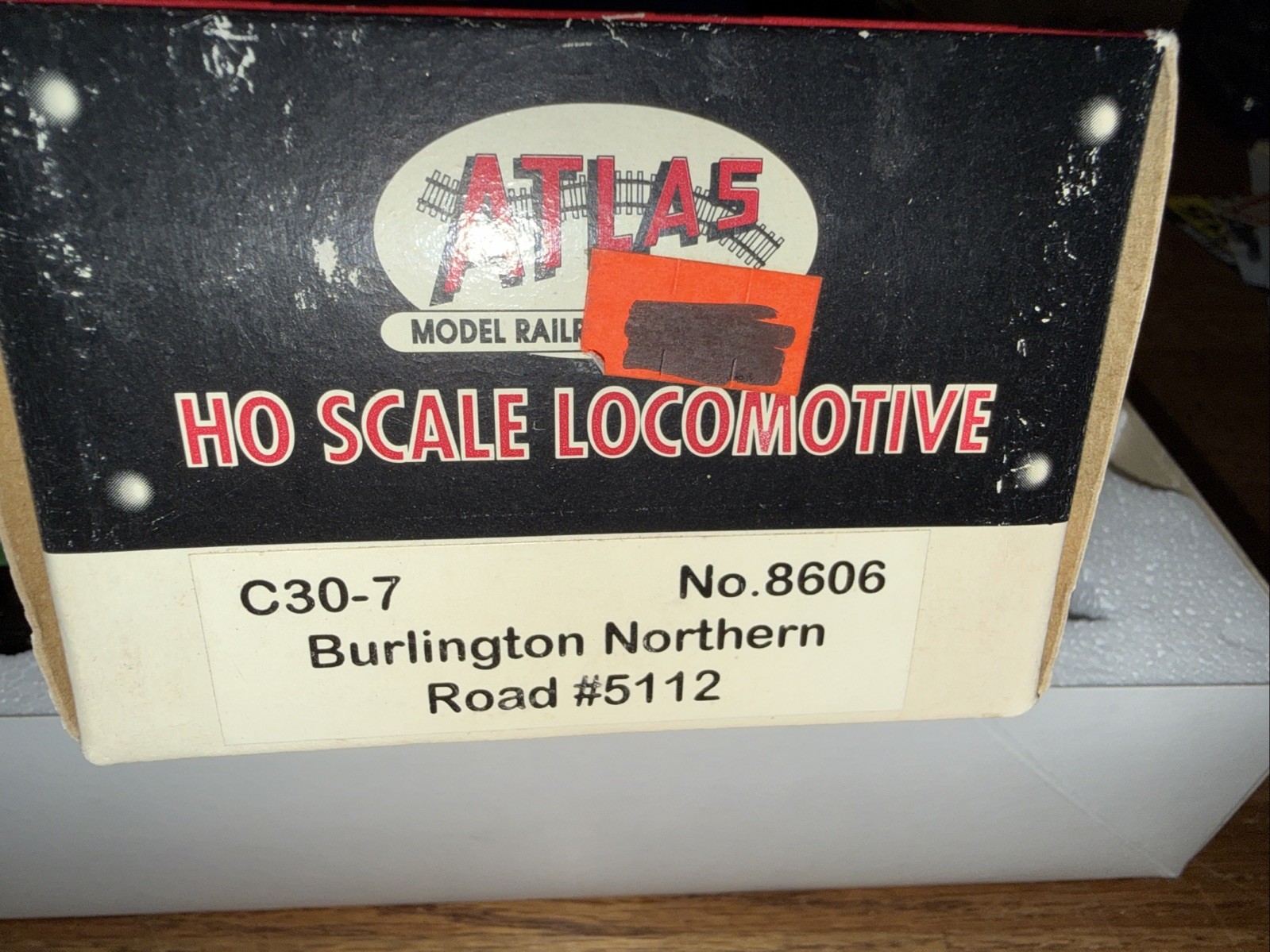 ATLAS HO SCALE No. 8606 Burlington Northern C30-7 Locomotive #5112 NOS