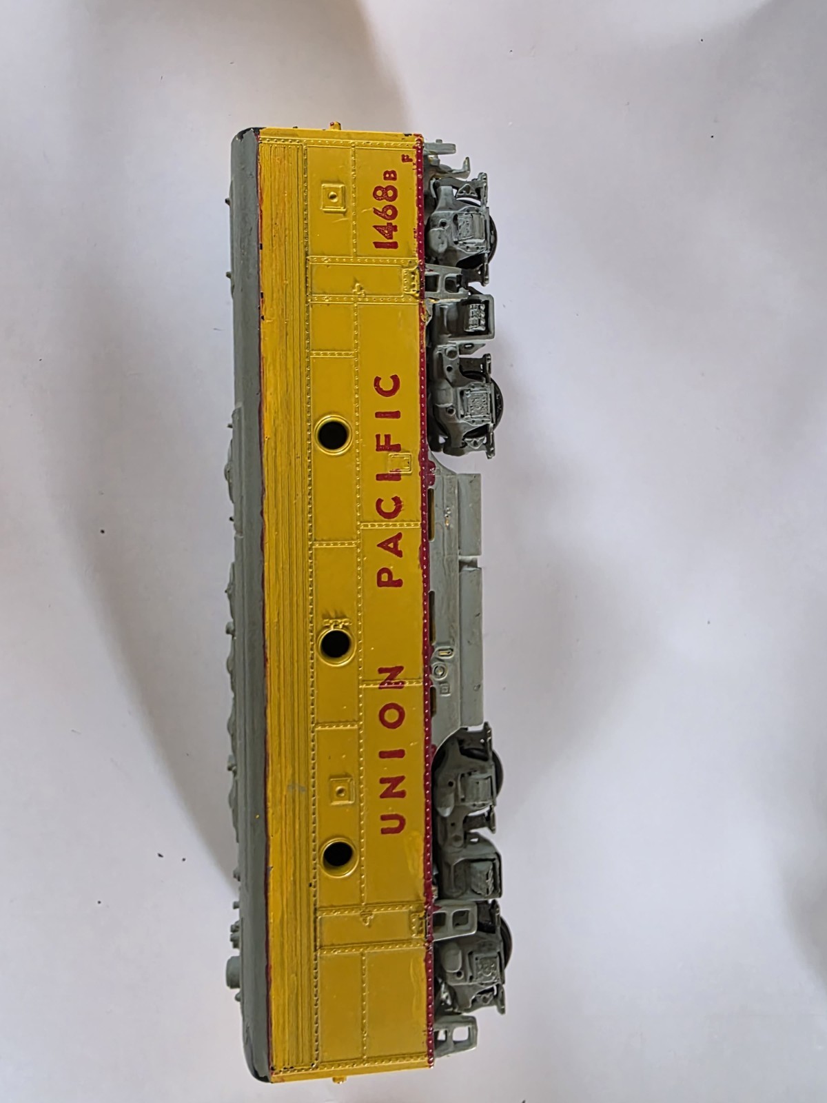 Union Pacific O Gauge Diesel Locomotive Body Shell 1468/1468B Yellow Gray Red