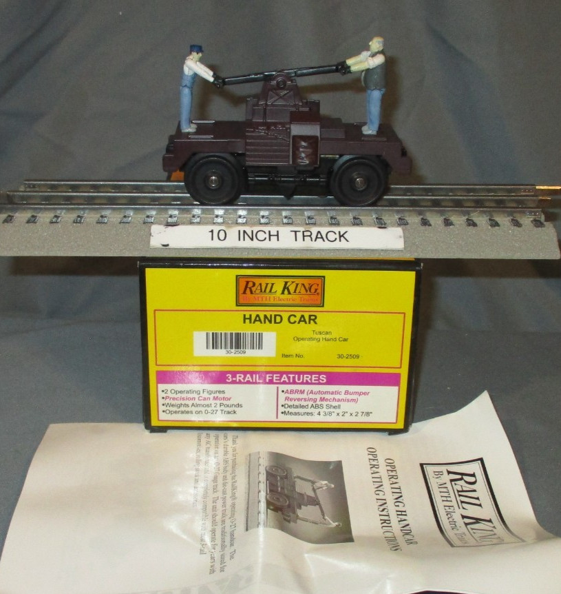 MTH 30-2509 Tuscan Maintenance of Way Bump-N-Go Hand Car O/027 ga wks/ Lionel 99