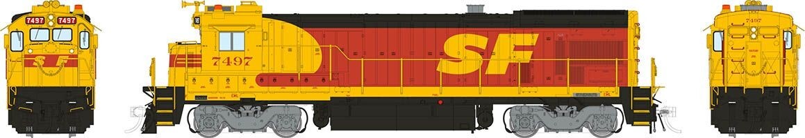 Rapido HO Scale B36-7 (DCC/Sound): ATSF Kodachrome #7497